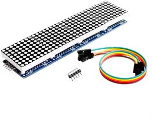 KTC CONS LABS MAX7219 8x32 Dot Matrix Module Microcontroller 4 in One Display with 5P Line Display Lights Electronic Hobby Kit