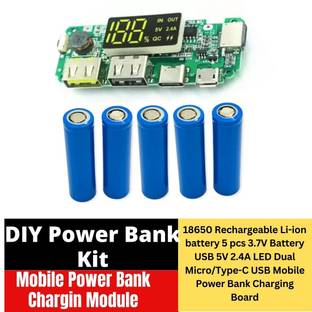 Spire DIY POWER BANK MODULE KIT Charging Module Dual USB 5V 2.4A Type-C 2000 mAh 1J Electronic Components Electronic Hobby Kit