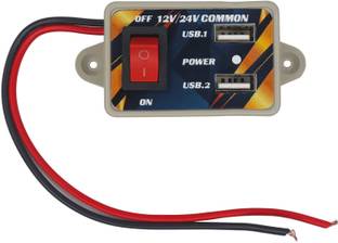 Prowans 12V to 5V DC converter with 2 USB jacks for mobile charging application Electronic Components Electronic Hobby Kit