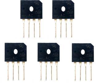 Wetrix 5 Pieces GBU1508 Single Phase 15A 800V Glass Passivated Bridge Rectifier Electronic Components Electronic Hobby Kit