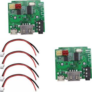 Electronics Crafts 2 Piece TG113 Speaker Board, 5V Bluetooth Amplifier FM USB AUX Card Module Electronic Components Electronic Hobby Kit
