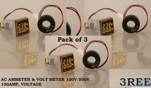 3REE HIGH QULITY Voltmeter Ammeter AC 50-500V 0-100A Ampere Voltage Current Meter Voltmeter