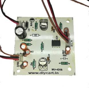 Diycart STEREO AUDIO GAINER BOARD 10x Gain Amplification Operational Amplifier Module Electronic Components Electronic Hobby Kit