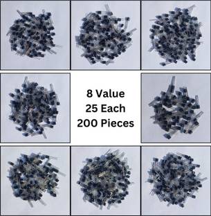 Charohm Transistor Kit BC557 BC547 2N2222 2N2907 2N3904 2N3906 S8050 S8550 Pack of 200 Electronic Components Electronic Hobby Kit