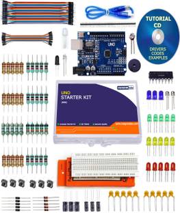 इनसिग्निया लैब्स Starter Kit for Arduino UNO with Breadboard, LED, Storage Box & More (Mini) शिक्षात्मक इलेक्ट्रॉनिक हॉबी किट