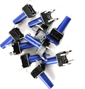 SAMAES 10 pics 4 Pin 6x6x12mm Micro Push Button Switch, 12mm Base to Head Height Electronic Components Electronic Hobby Kit