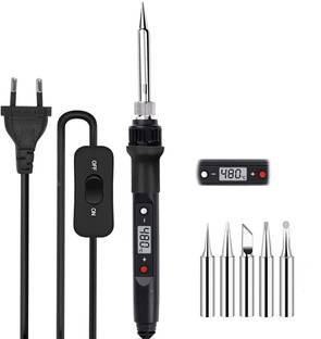 ELEPHANTBOAT Temperature Adjustable Soldering Iron Kit With 5 Different Soldering Tips, 80W Soldering Trainer Electronic Hobby Kit