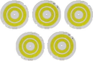 SYMFONIA 4 Volt DC Round COB LED Light 8 watt DC Led Bulb Raw Material White(PACK OF 5) Light Electronic Hobby Kit