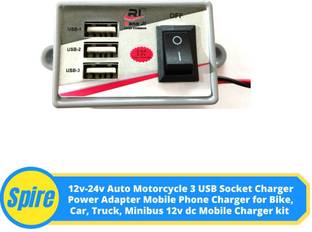 Spire 3.4A 5.2V Fast Charge 8V to26V DC converter with 3 USB jacks Electronic Components Electronic Hobby Kit