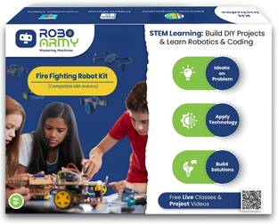 Roboarmy DIY Fire Fighting Robot Kit for Kids Age 13+ Educational Electronic Hobby Kit