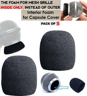 BALRAMA 5pc Inner Foam Cover Sponge for Microphone Mesh Grille Capsule Windscreen Shield Microphone