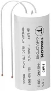 Spinxx 5 MFD TIBCON Capacitor 440V for Motors & Fan Motor Increase Speed ( Pack of 1 ) Motor Control Electronic Hobby Kit