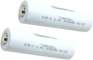 INVENTO 2Pcs 2.4V 3000mah Ni-Cd Rechargeable Battery Cell Sub C SC for Brite Lite Torch Automotive Electronic Hobby Kit