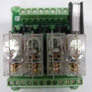TECHNO 4 Channel 24V 1 Changeover Relay Board with Pluggable Micro Controller Board Electronic Hobby Kit