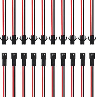 TAAPSEE 10Sets 15cm 22AWG 2-Pins Female & Male Plug Connector Wire Cables for Arduino Electronic Components Electronic Hobby Kit