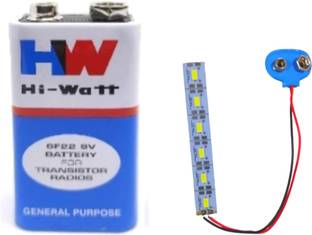 Clezaro 1Pcs Best Quality 9v Battery with 1pcs light strip for Students Science project Light Electronic Hobby Kit