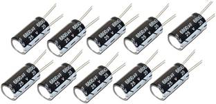 ERHIndia 10 Pcs 6800uf Capacitor 210v Volts 6800 uf Radial Lead Electrolytic Electronic Components Electronic Hobby Kit