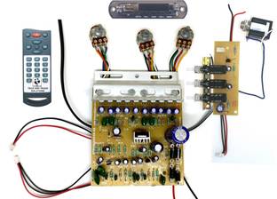 TECH AND TRADE KARAOKE MIC WITH 100 WATTS DIY STEREO AUDIO AMPLIFIER CIRCUIT KIT BOARD BASS TREBLE 4440 IC BLUETOOTH MODULE SOUND CARD Sound Recorder and Sound Circuit Electronic Hobby Kit