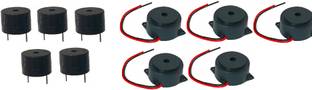 Technical hut 5 Pieces Big Piezo Buzzer With Small Buzzers for projects Educational Electronic Hobby Kit