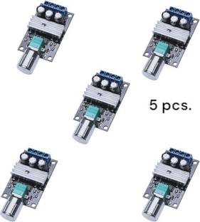 Black Air PACK OF 5 PWM 3A 80watt 3v to 28vdc PWM DC Motor Speed Controller with Pot Motor Control Electronic Hobby Kit