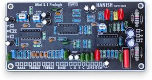 HANISH 5.1Mini Prologic Decoder Board,BASS GAIN Adjustable Preset,DC24vTo45v DualSupply Electronic Components Electronic Hobby Kit