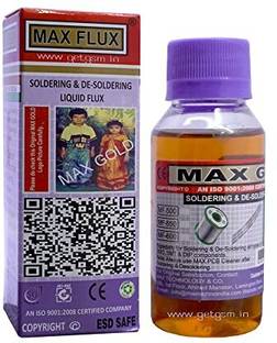 AUTO BOTIX Max Gold Soldering & De-Soldering Liquid Flux and Cleaner SMT SMD DIP 60ml Electronic Components Electronic Hobby Kit