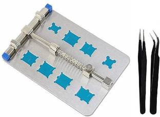 wroughton Fixture PCB Holder Work SMD Repair PCB Board Repair Holder With 2 ESD Tweezer Electronic Components Electronic Hobby Kit