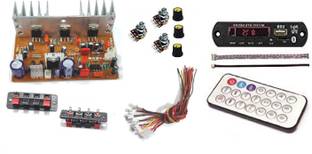 ESP 2.1 Home Theater Amplifier Board 100 watt with Bluetooth FM USB AUX Card MP3 Stereo Audio Player Decoder Module Kit Electronic Components Electronic Hobby Kit
