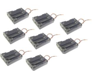 INVENTO 8pcs 18650 Battery Holder Case 3 cell Battery Box 3 slot Plastic Battery Case Automotive Electronic Hobby Kit