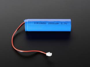 SYMFONIA ICR18650 Li-ion 3.7V 2000mAh Rechargeable Battery with Wires and JST Connector Electronic Components Electronic Hobby Kit