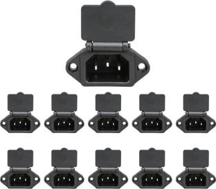 SYMFONIA 10 Pieces AC 250V 10A IEC320 C14 Panel Mount Plug Adapter Power Inlet Socket Electronic Components Electronic Hobby Kit