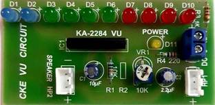 CKE KA2284 Audio Level Indicator Ready module 10 LED Adjustable DC 5V-9V Display Lights Electronic Hobby Kit