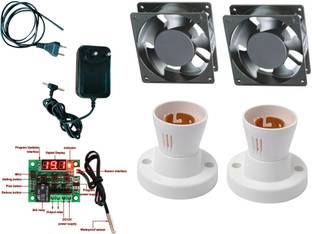 TM&W egg incubator making kit XH-W1209 KIT 2 dc12v FANs 1 Adapter 2 holder 1, 2 pin Temperature Sensor and Controller Electronic Hobby Kit