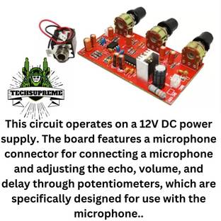 TechSupreme Premium Echo Mic Amplifier circuit Board Electronic Components Electronic Hobby Kit