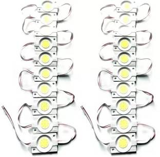 ELPH 20 Pcs White 12V DC Coin LED Light Interior Exterior Light for Car, Bike, Van Light Electronic Hobby Kit