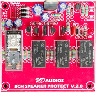 High Tech 8 Channel Speaker Protection Board,AC 24-0-24 to30-0-30,Quick Power Off function Electronic Components Electronic Hobby Kit