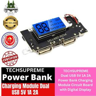 TechSupreme Dual USB 5V 1A 2.1A Mobile Power Bank PCB 18650 Battery Charger Power Module 1A Electronic Components Electronic Hobby Kit