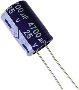 Wizzo (Pack of 25 Pieces) 4700uF 25v Electrolytic Capacitors Electronic Circuit Repair Electronic Components Electronic Hobby Kit