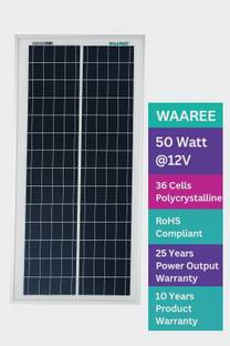AEAAICO WAAREE 50 Wp 12V 36 Cells Polycrystalline Solar PV Module Module Miscellaneous Electronic Hobby Kit