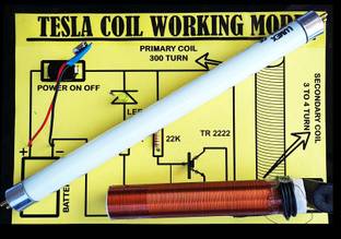 Genescribe Tesla Coil Working Model Science project Educational Electronic Hobby Kit