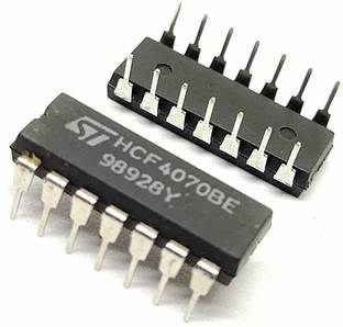 INVENTO 2Pcs CD4070BE HCF4070BE 4070 IC Logic Gate XOR Gate, CD4070, 2 Input, 6.8 mA Automotive Electronic Hobby Kit