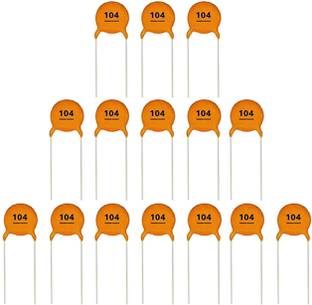ELPH 50 Pcs 104 pF 50Volts Ceramic Disc Capacitor 0.1 uF Electronic Components Electronic Hobby Kit