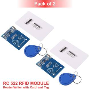 Scienticy RFID Reader/Writer RC522 Module with RFID Card and Tag (Pack of 2) Electronic Components Electronic Hobby Kit