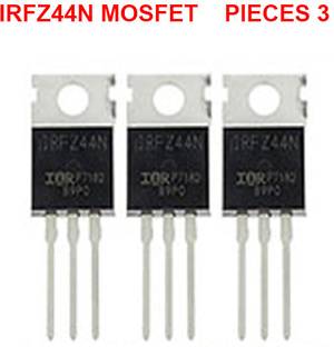 ELPH 3 Pieces N-Channel IRFZ44N MOSFET Transistor ESD Rated TO-220 49A 55V 3 Pin Electronic Components Electronic Hobby Kit