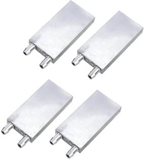 INVENTO 4Pcs Peltier Aluminum Water Cooling Block 40x80x12mm Liquid Water Cooler Heat Automotive Electronic Hobby Kit