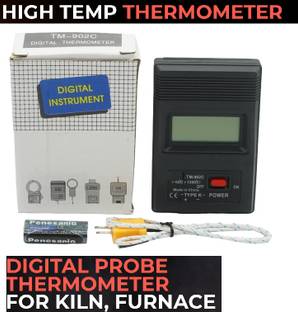 BALRAMA TM-902C Industrial Digital Thermometer Meter + Thermocouple K Type Probe Sensor Digital Probe Thermometer for Furnace & Forge Sensor Temperature Detector Non-magnetic Engineer's Precision Level