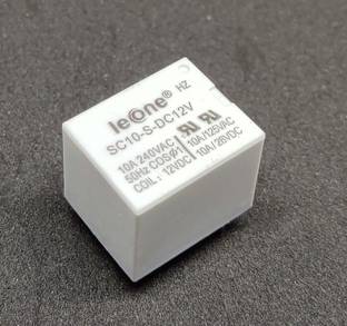 INVENTO 10pcs 12V DC Relay 5 Pin 12V 10A Current Sugar Cube PCB Mount Relay SPDT Relay Automotive Electronic Hobby Kit