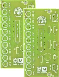 FaithElectro LM3914 LM3915 10 LED Sound Level indicator Board - PCB only - Pack of 2 Electronic Components Electronic Hobby Kit