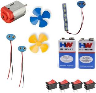 Clezaro 6in1 Science project DC motor kit for Students Motor Control Electronic Hobby Kit
