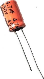 Steko (50 Pieces) 4.7uF 450v Electrolytic TH Capacitors, Electronic Component Light Electronic Hobby Kit